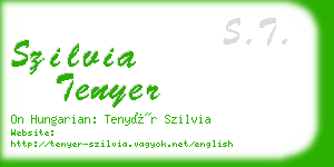 szilvia tenyer business card